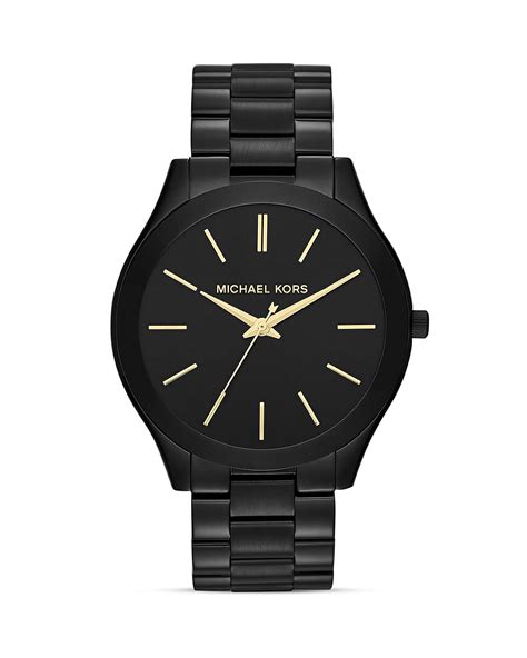 michael kors slim runway gunmetal three-hand watch|Michael Kors oversized runway watch.